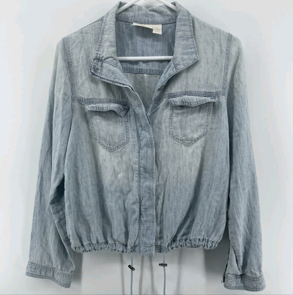 Chico's Jackets & Blazers - Chicos Blue Linen Blend Jacket 2 Large